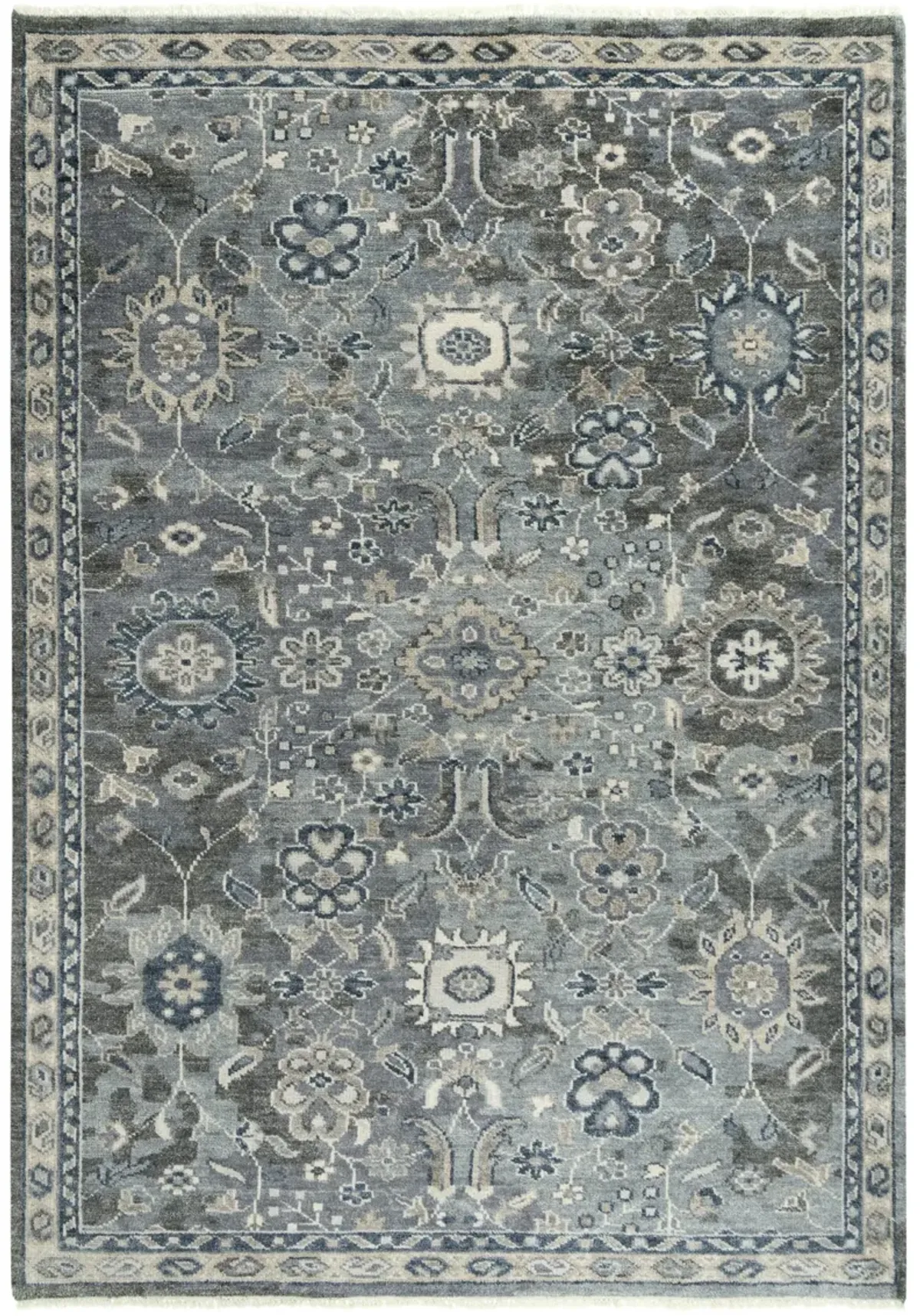 Ashton Gray  Hand Spun Wool/Tencel 9'x12' Rectangle Rug