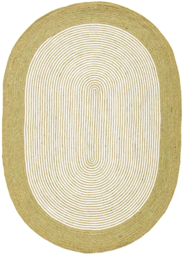 BRAIDED Hand Woven 8' x 10' Oval area rug