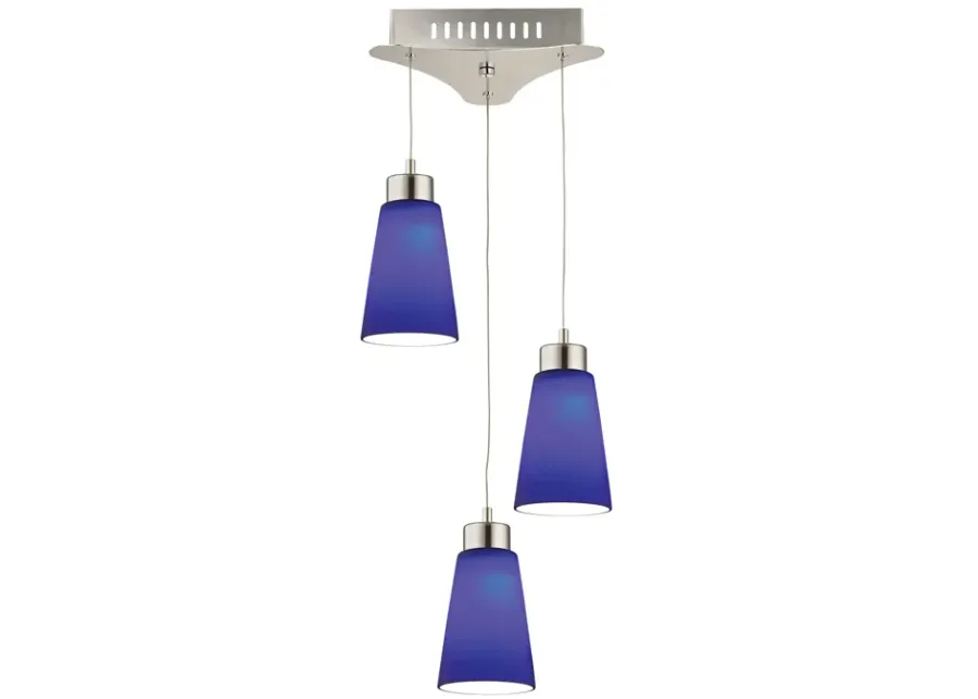 Coppa 11" Wide 3-Light Mini Pendant - Satin Nickel