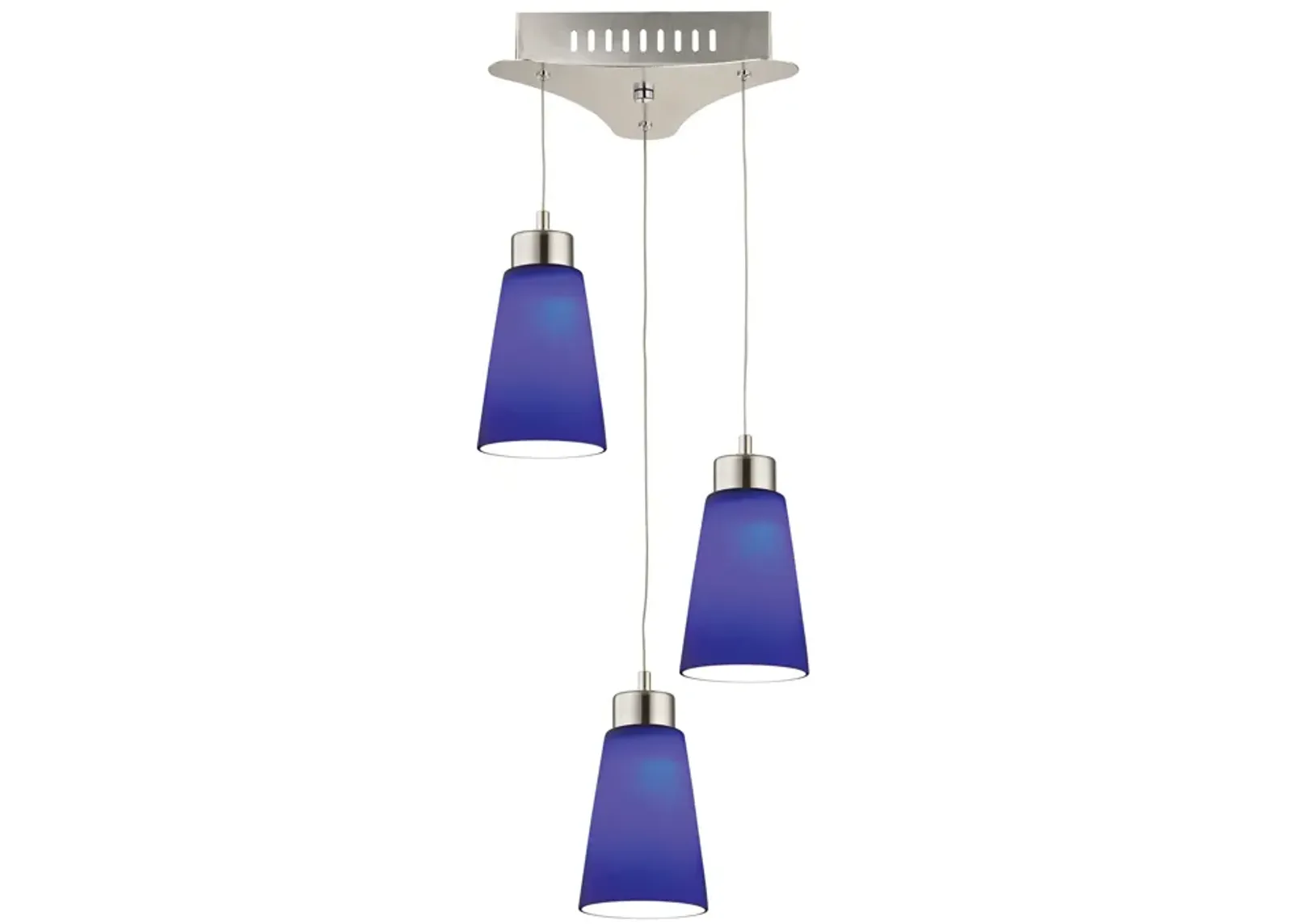 Coppa 11" Wide 3-Light Mini Pendant - Satin Nickel