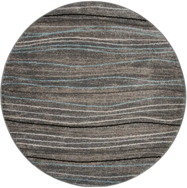 AMSTERDAM 111 SILVER  5'-1' x 5'-1' Round Round Rug