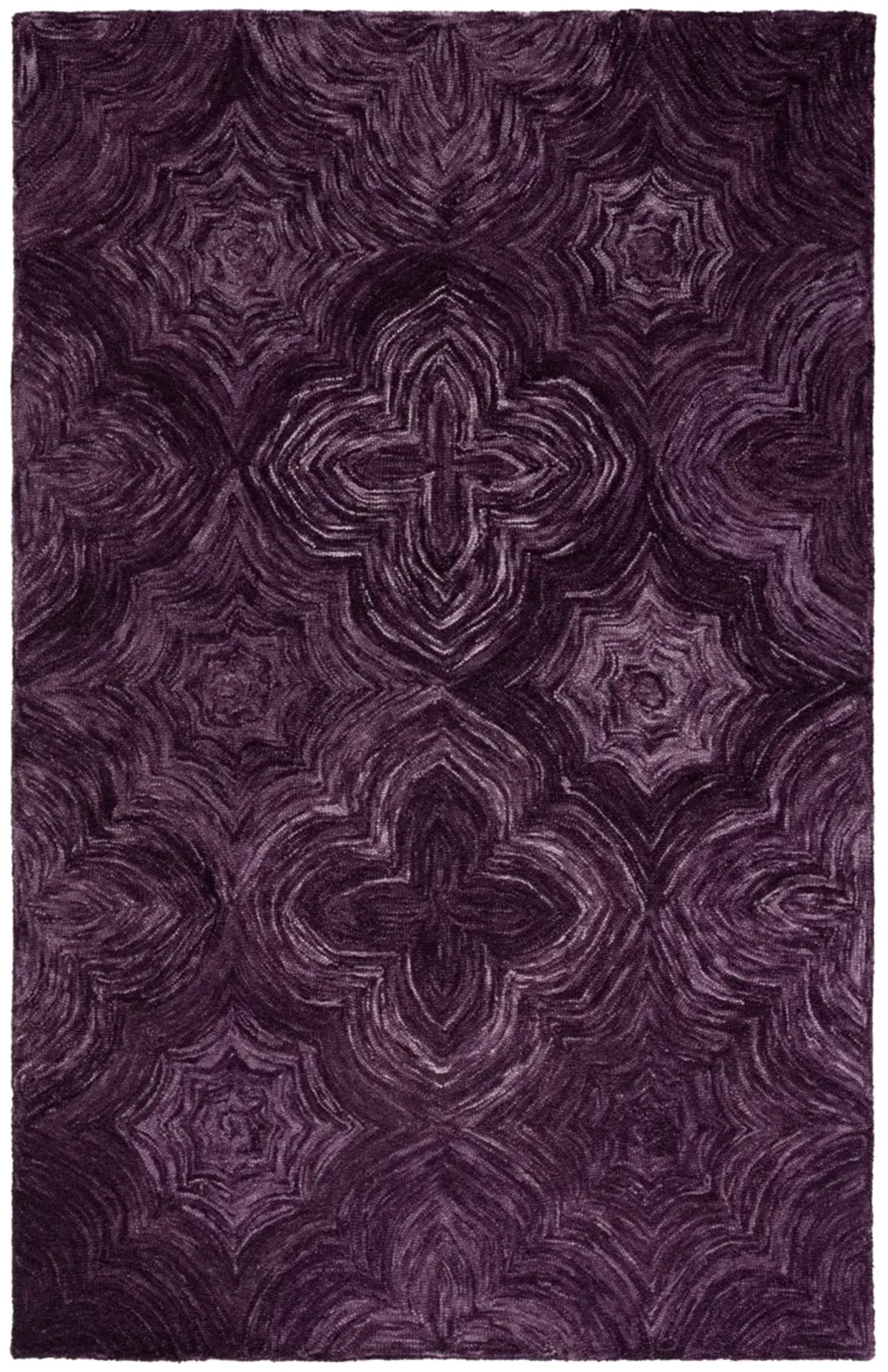 IKAT 632 PURPLE 6' x 9' Medium Rectangle Rug