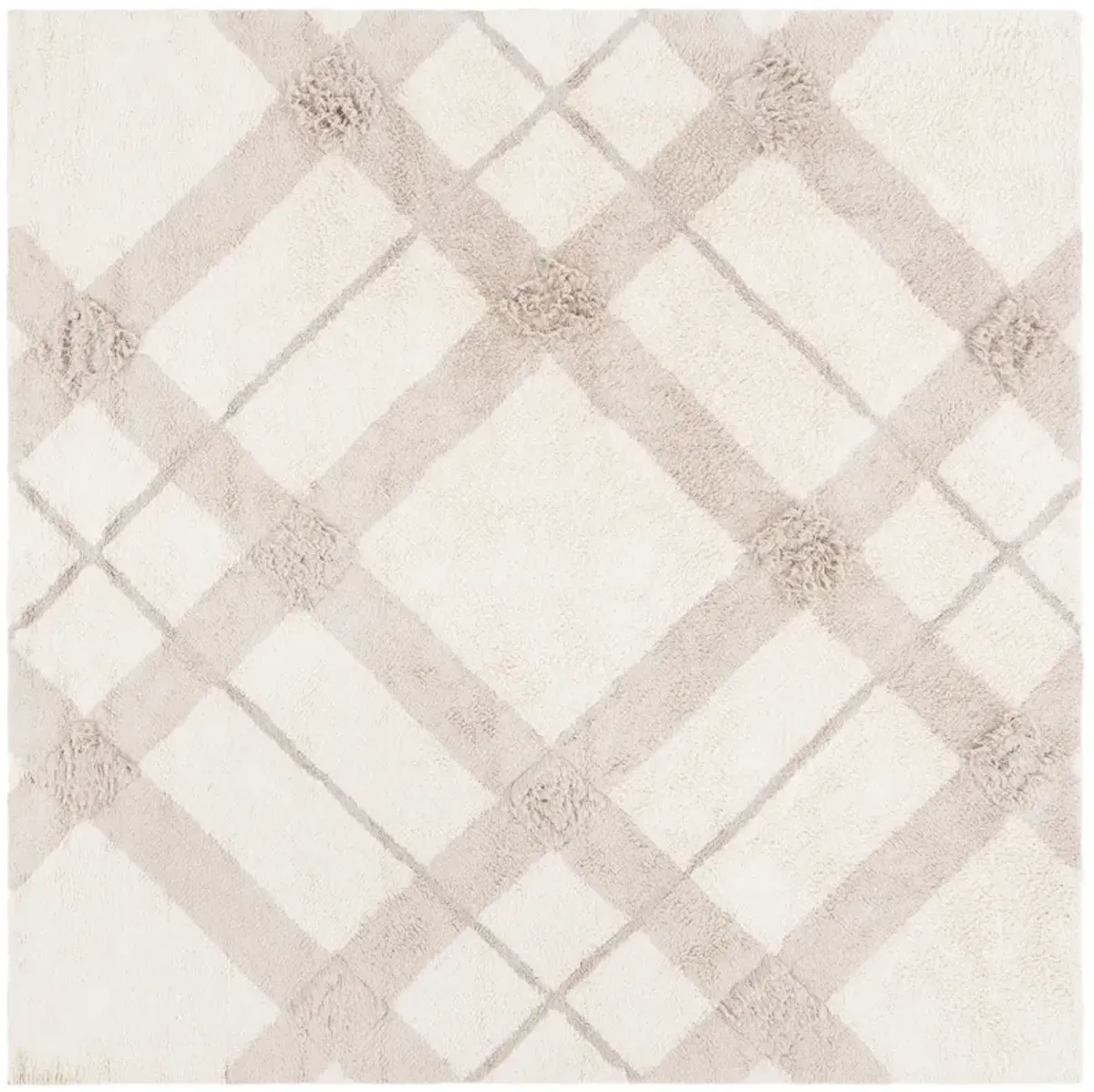 EASY CARE Hand Woven 6' x 6' Square area rug