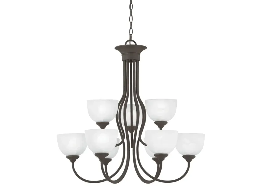 Tahoe 30" Wide 9-Light Chandelier - Painted Bronze