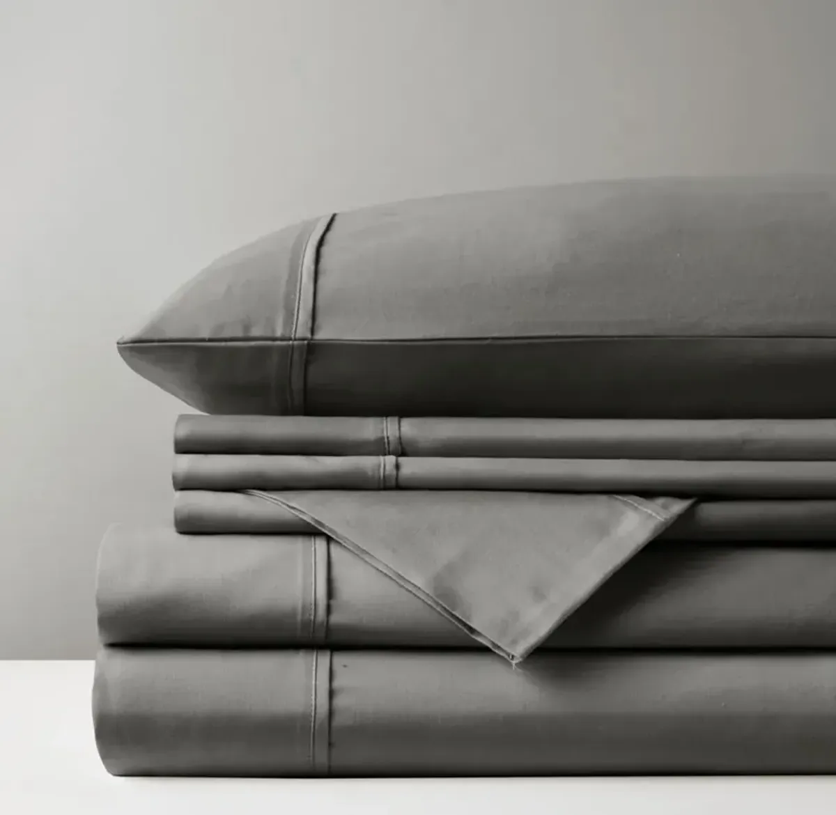 Madison Park 800 Thread Count Charcoal Cotton Blend Sateen Sheet Set