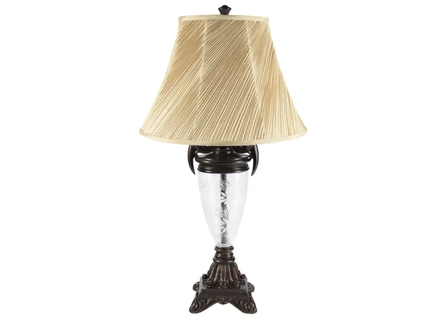 Etched Glass Table Lamp