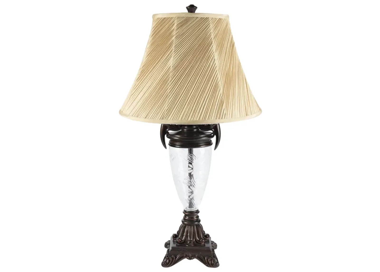 Etched Glass Table Lamp