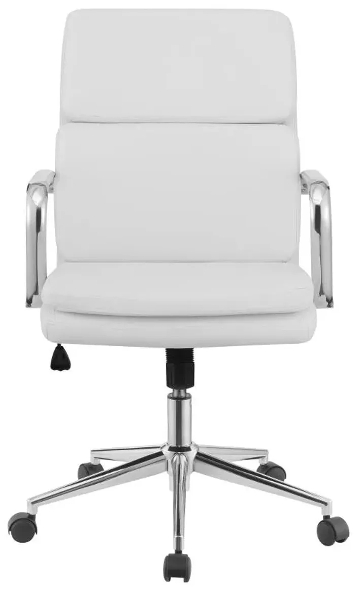 Adamstown Standard Back Upholstered Office Chair White