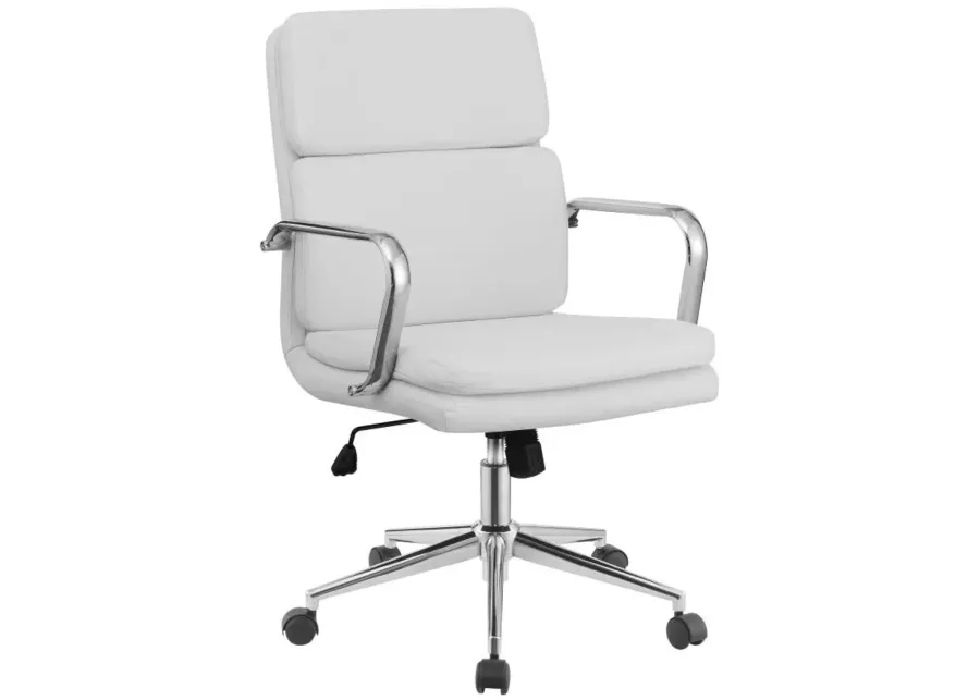 Adamstown Standard Back Upholstered Office Chair White