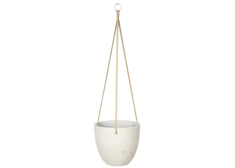 Classic Small Hanging Pot - White Wash