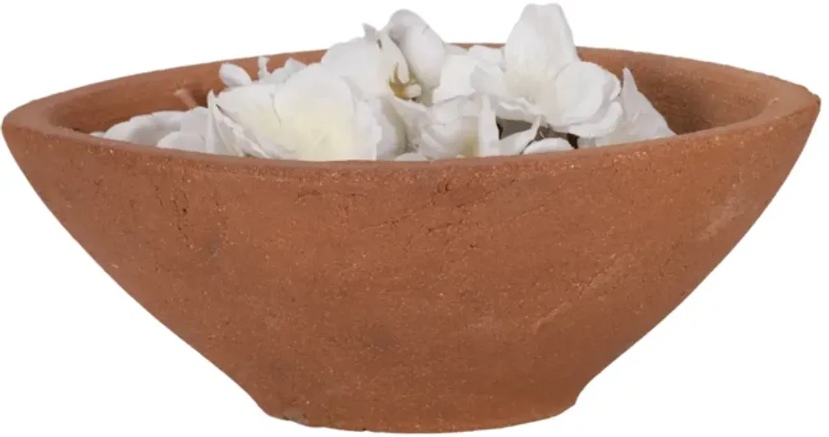 10" Tapered Terracotta Bowl, Natural