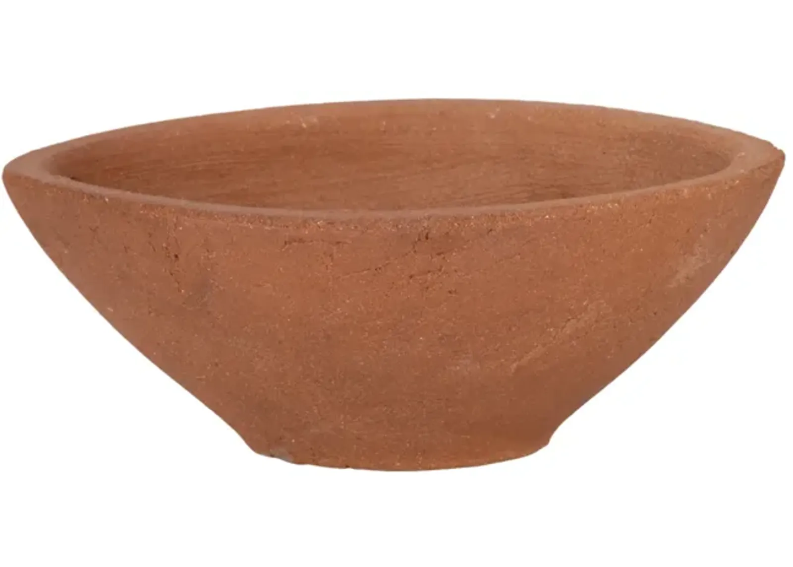 10" Tapered Terracotta Bowl, Natural