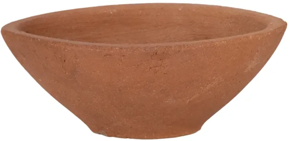 10" Tapered Terracotta Bowl, Natural