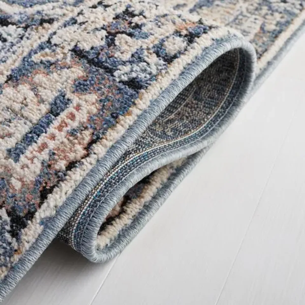 VIVALDI 562 Blue  2'-2' X 8' Runner Rug