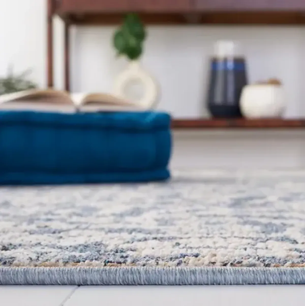 VIVALDI 562 Blue  2'-2' X 8' Runner Rug