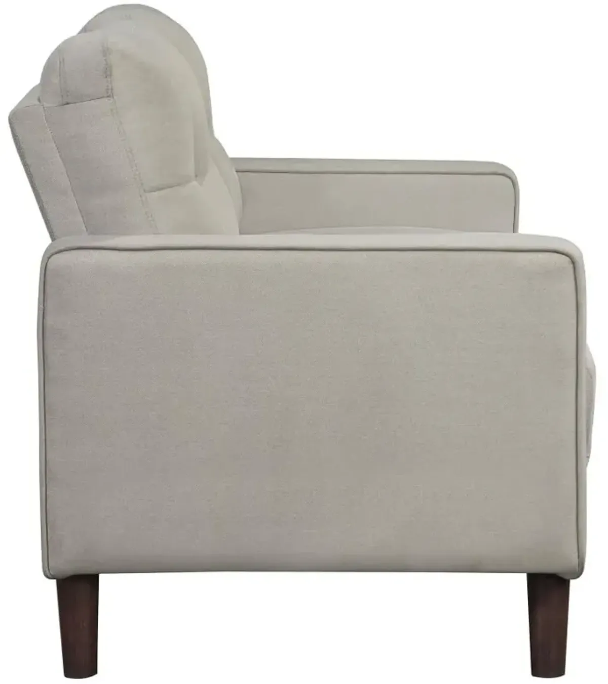 Bowen Upholstered Track Arms Tufted Loveseat Beige