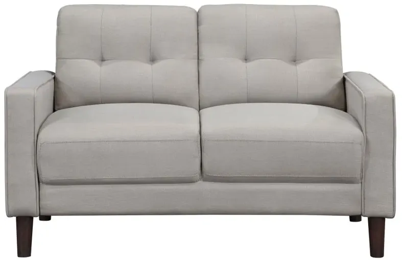 Bowen Upholstered Track Arms Tufted Loveseat Beige