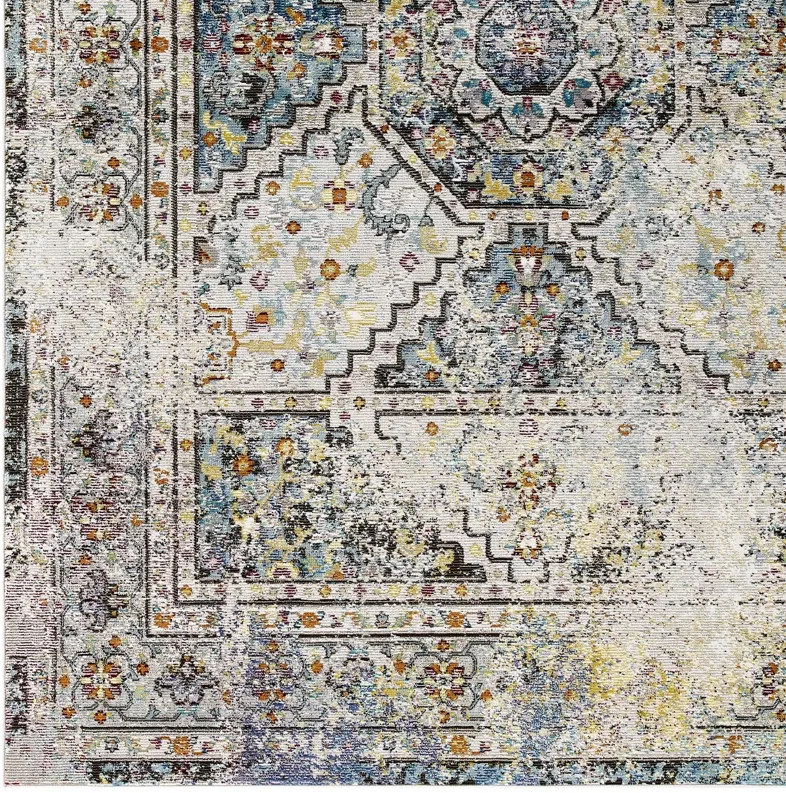 Success Jacinda Distressed Vintage Floral Persian Medallion 4x6 Area Rug