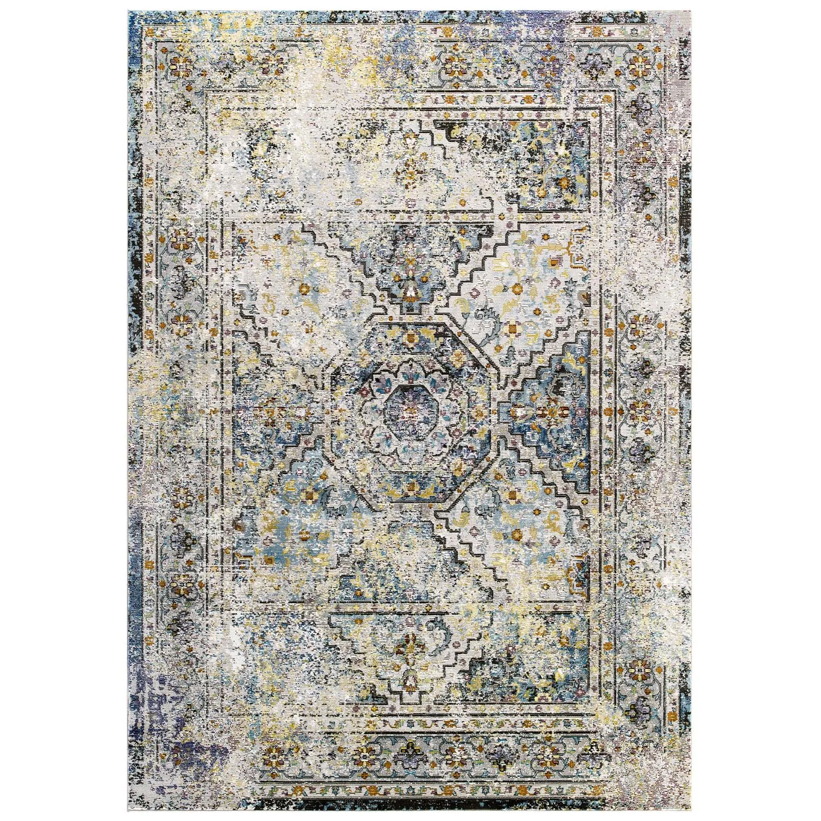 Success Jacinda Distressed Vintage Floral Persian Medallion 4x6 Area Rug