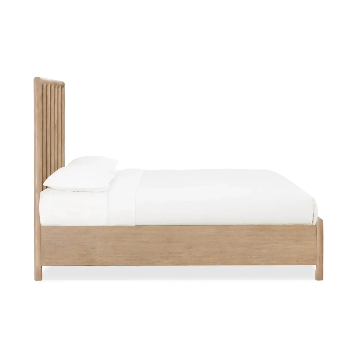 Dorsey Queen-size Wooden Panel Bed in Granola