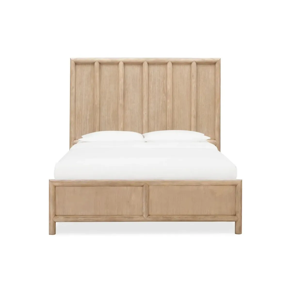 Dorsey Queen-size Wooden Panel Bed in Granola