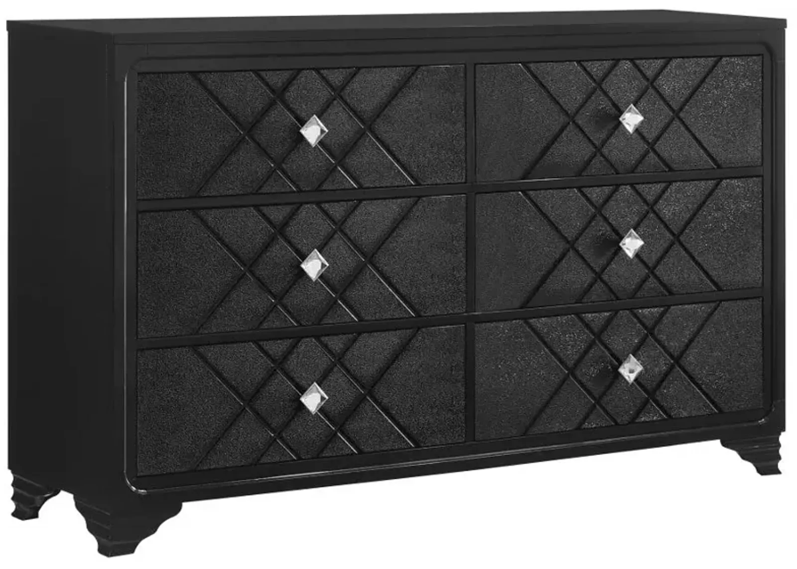 Penelope 6-drawer Dresser Black