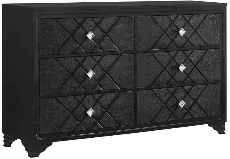 Penelope 6-drawer Dresser Black