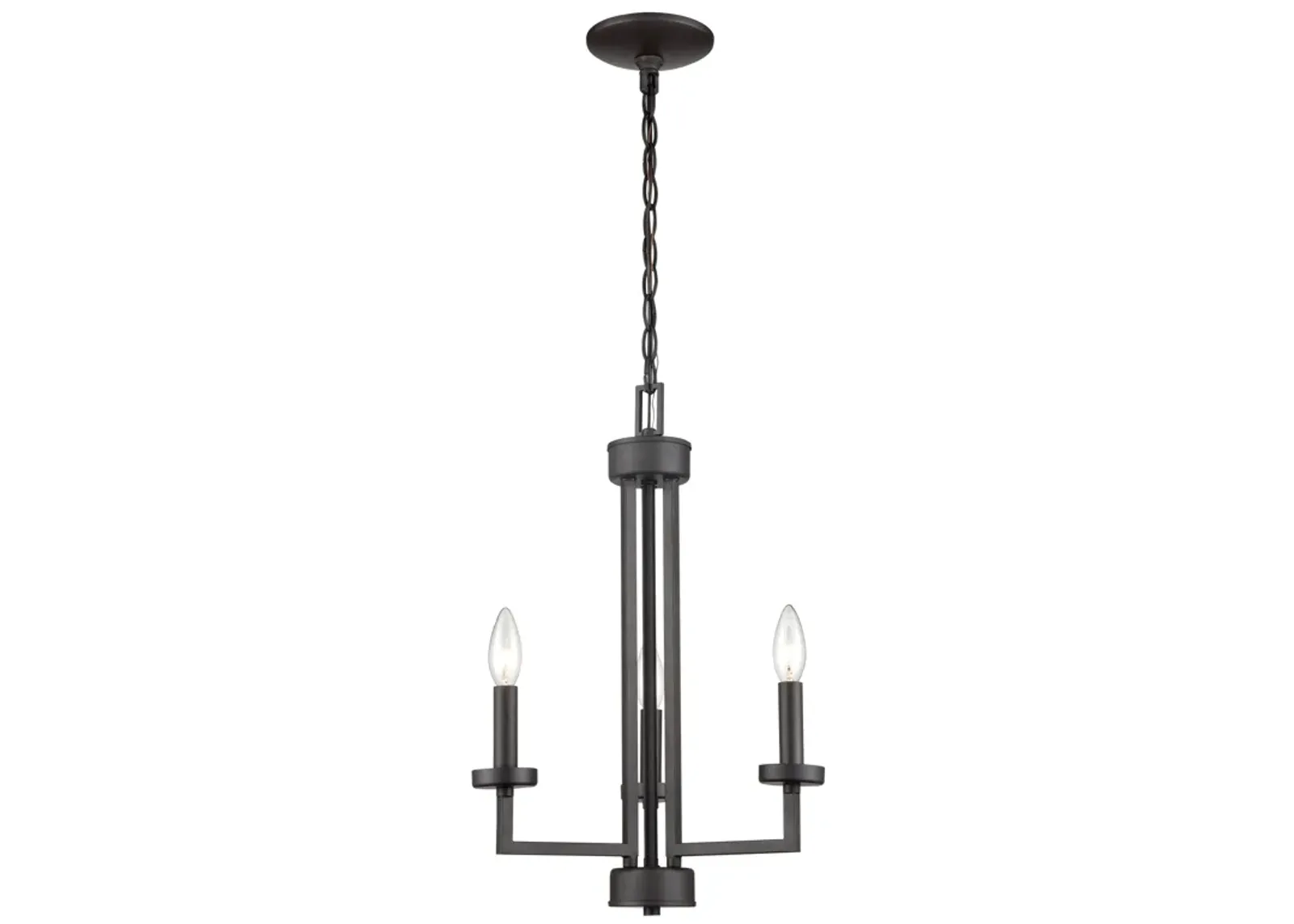 West End 15" Wide 3-Light Chandelier - Oil Rubbed Bronze