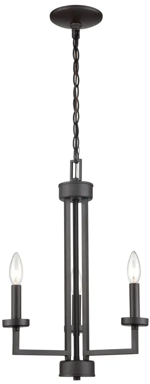 West End 15" Wide 3-Light Chandelier - Oil Rubbed Bronze