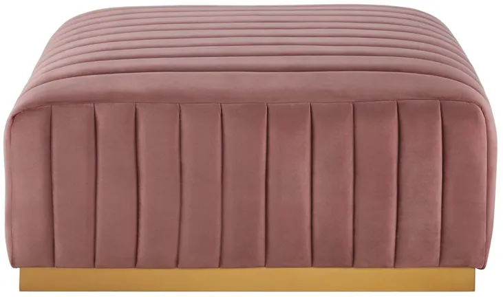 Conjure Channel Tufted Performance Velvet Ottoman