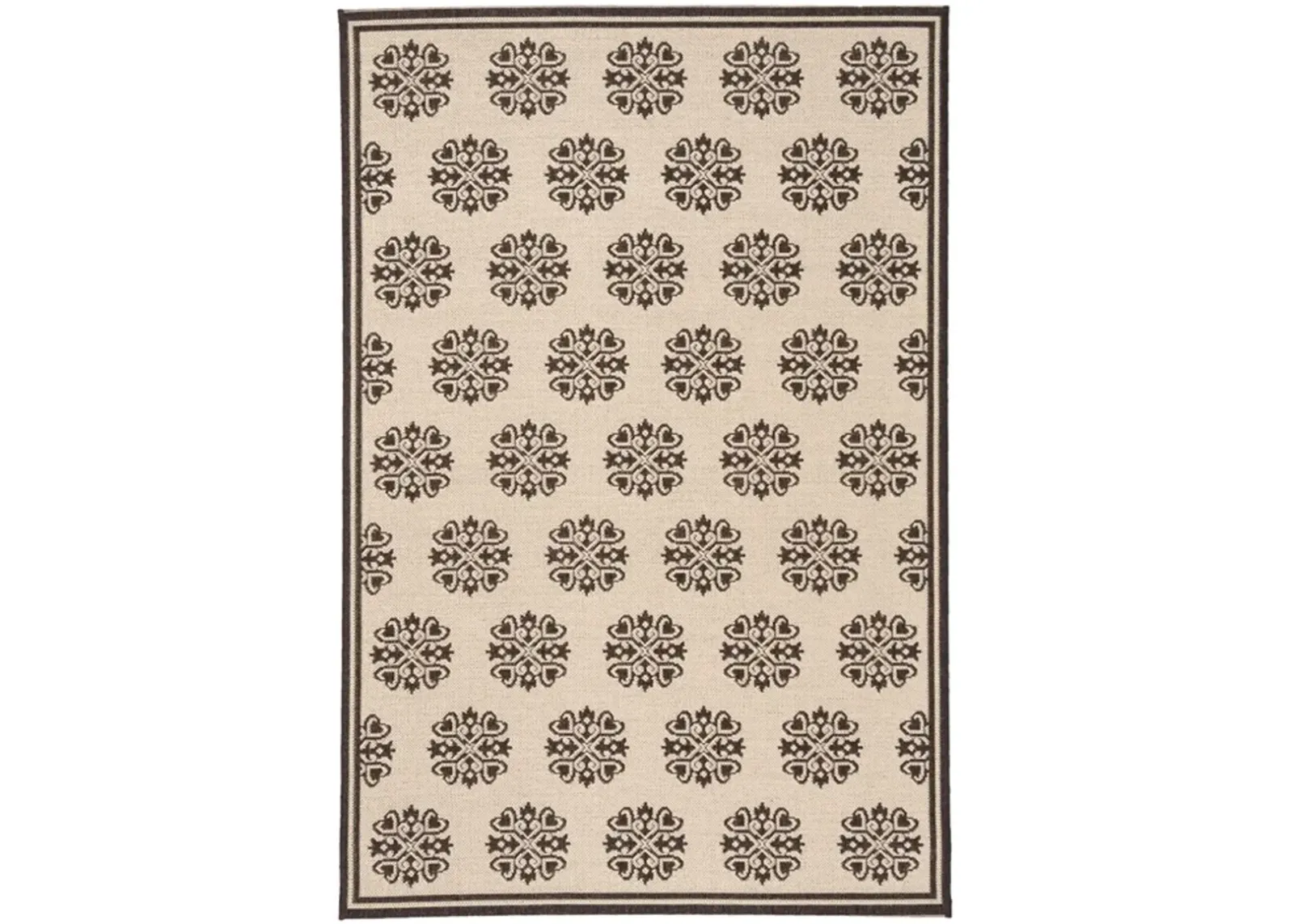 LINDEN 181 Collection LND181U-4 Creme / Brown 4' X 6'