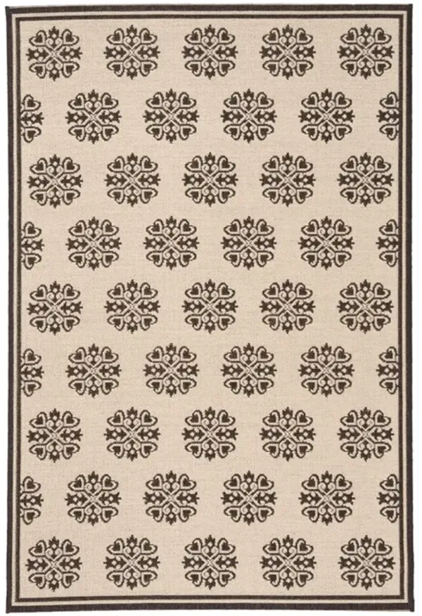 LINDEN 181 Collection LND181U-4 Creme / Brown 4' X 6'