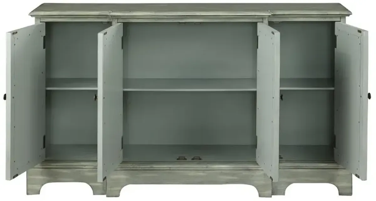 Erigeron 4-door Accent Cabinet Grey