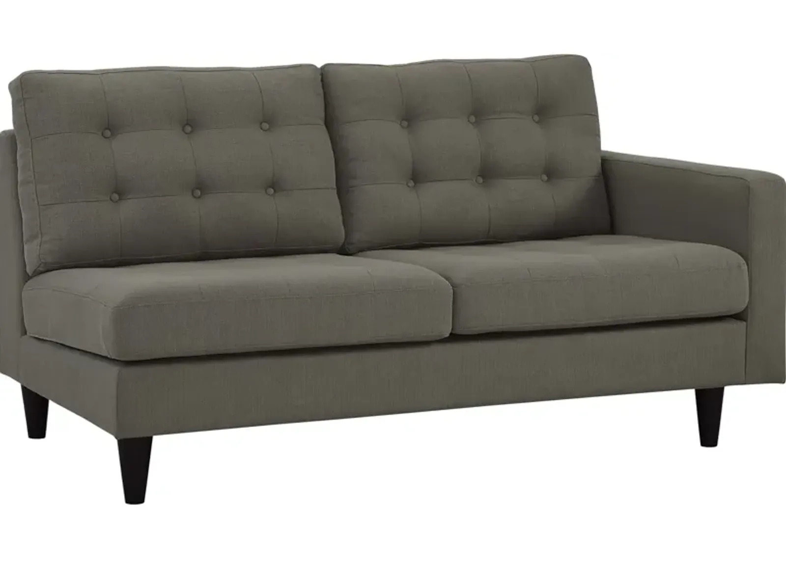 Empress Right-Facing Upholstered Fabric Loveseat