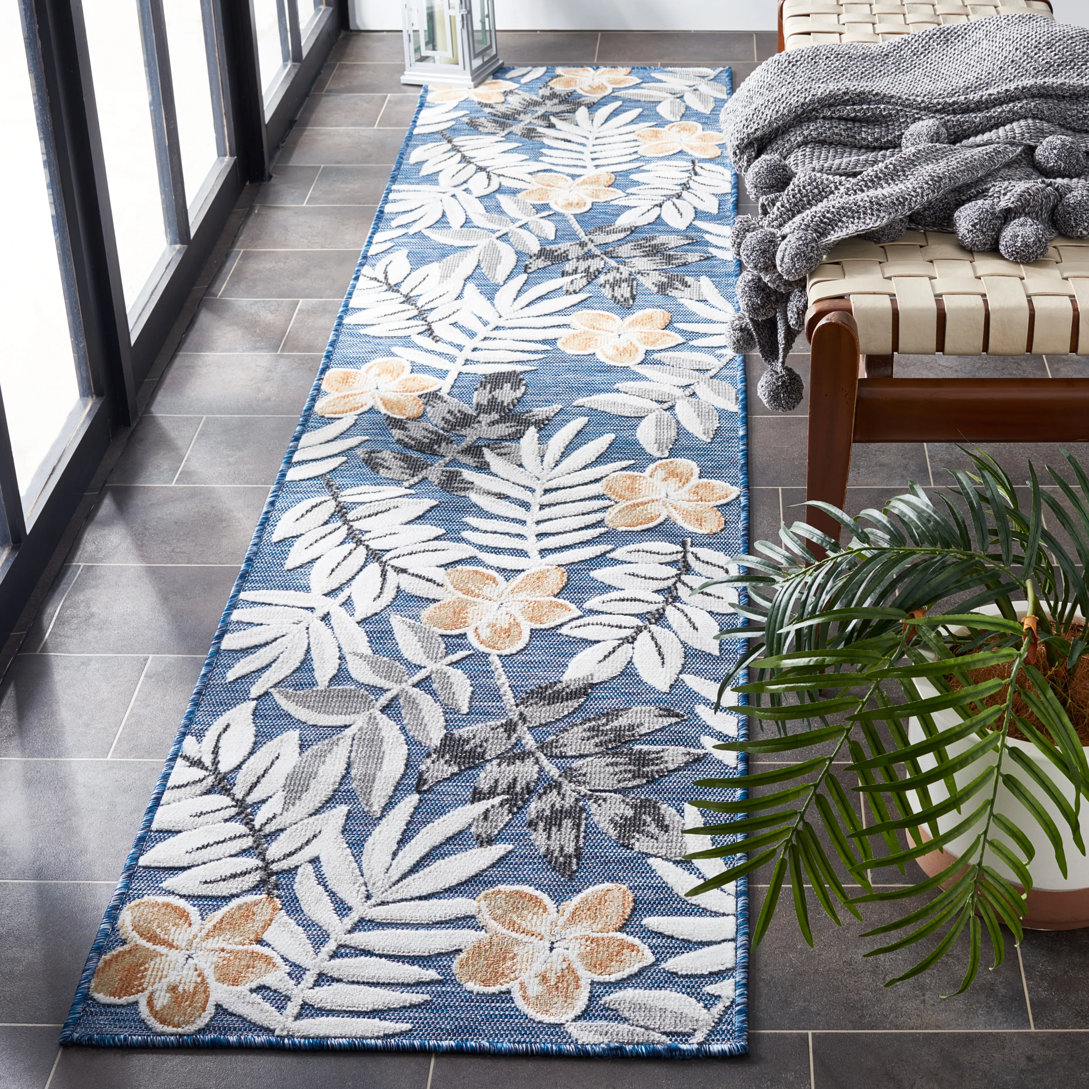 Cabana Collection CBN405M Blue / Grey Rug 