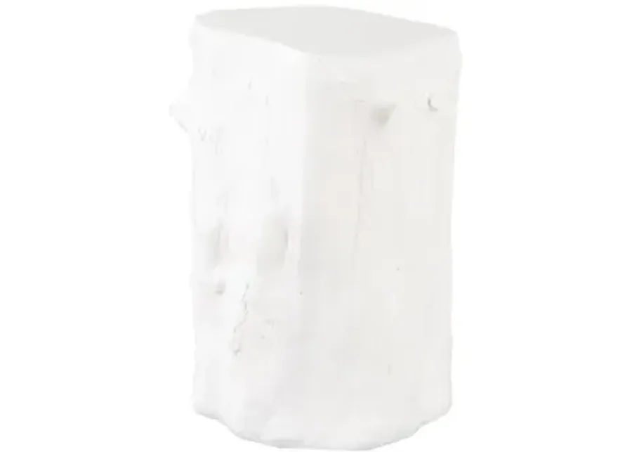 Log Stool, Gel Coat White, SM