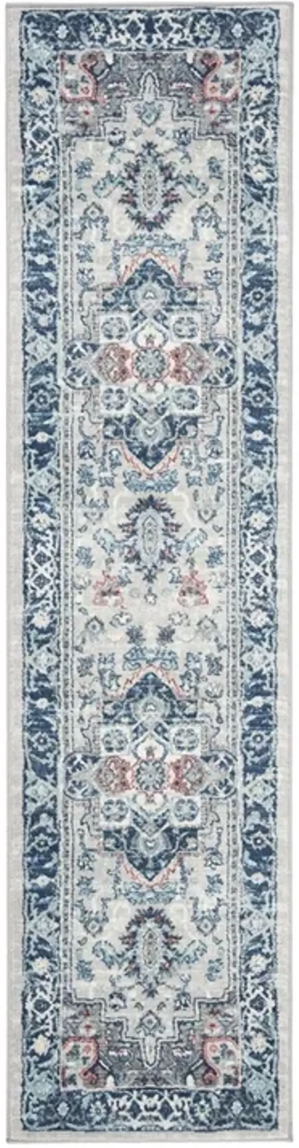 Brentwood 811 Light Grey / Blue 2' X 4' Accent Powerloomed Rug