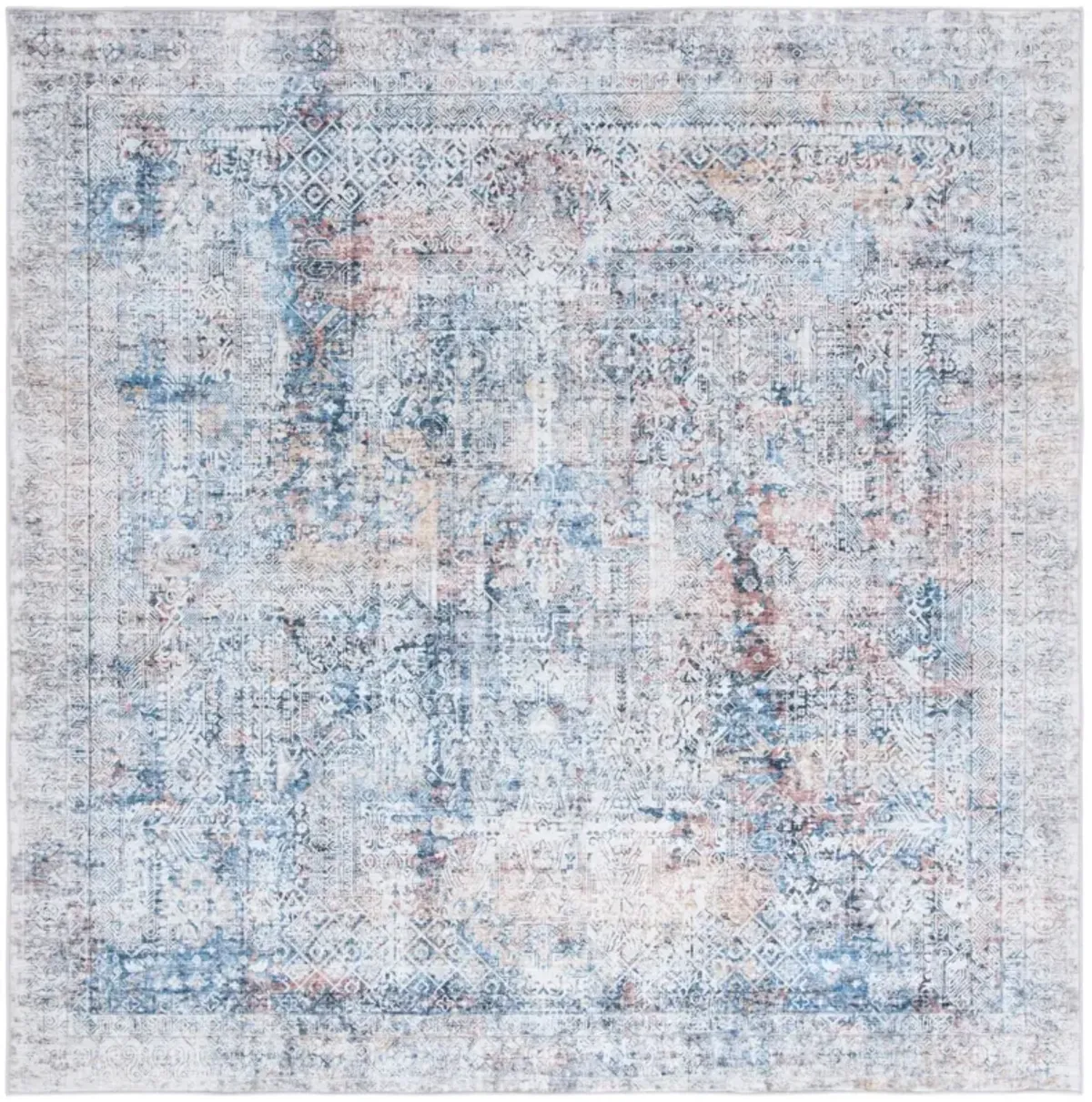 SANTA MONICA 539 BLUE  6' x 6' Square Square Rug