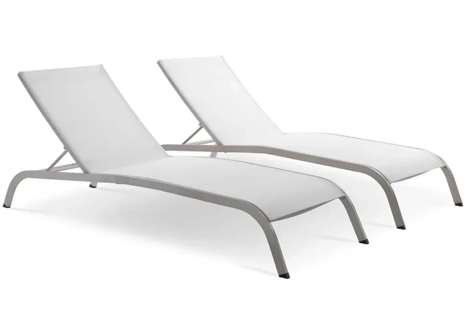 Savannah Outdoor Patio Mesh Chaise Lounge Set of 2