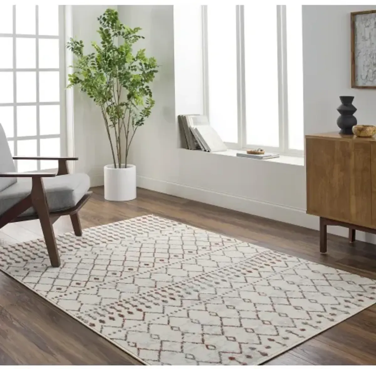 Pisa PSS-2368 5' x 7' Machine Woven Rug