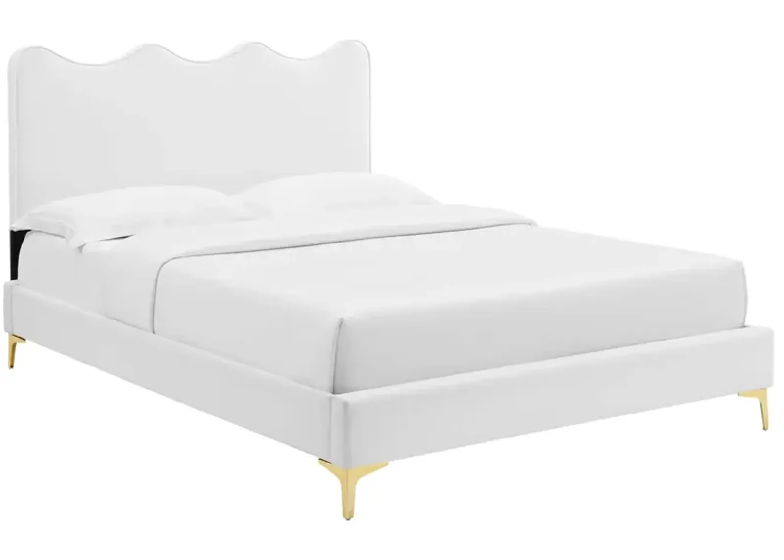 Current Performance Velvet Queen Platform Bed