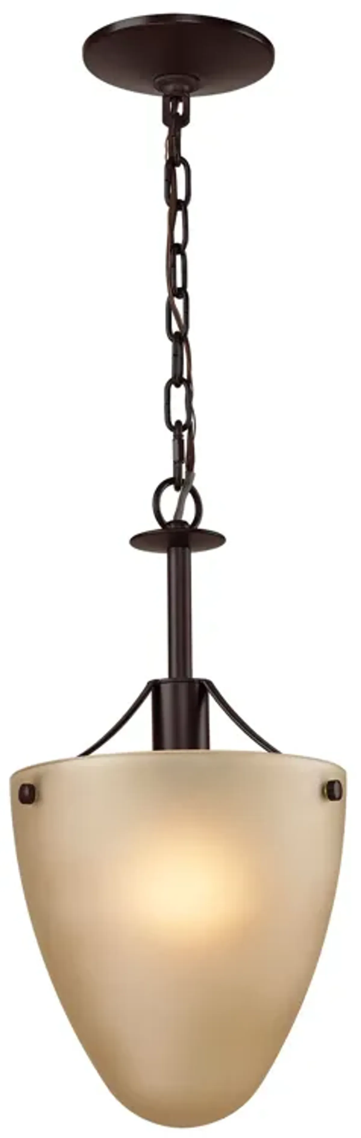 Jackson 1-Light Convertible in Oil Rubbed Bronze with Light Amber Glass