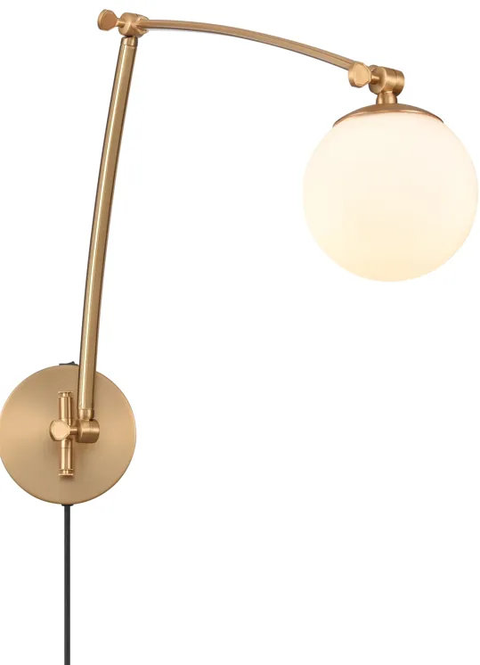 Caroline 19'' High 1-Light Swingarm Sconce - Brushed Gold