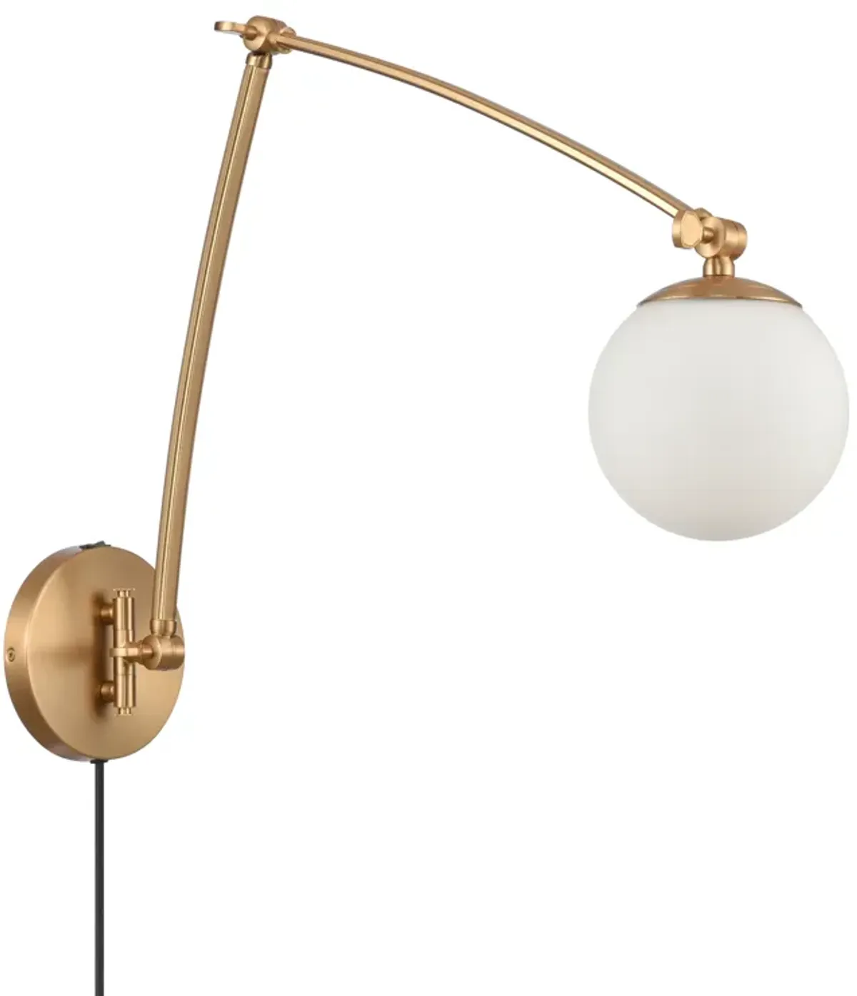 Caroline 19'' High 1-Light Swingarm Sconce - Brushed Gold