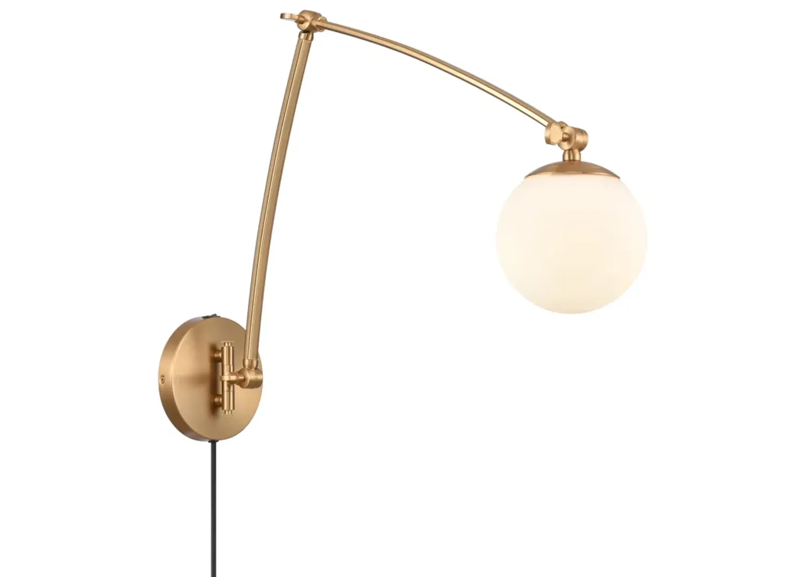 Caroline 19'' High 1-Light Swingarm Sconce - Brushed Gold