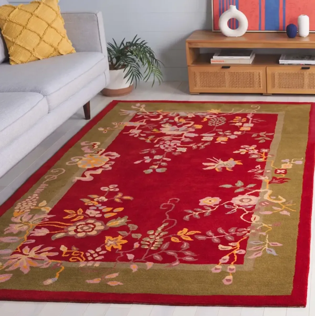 METRO 725 RED  6' x 6' Square Square Rug