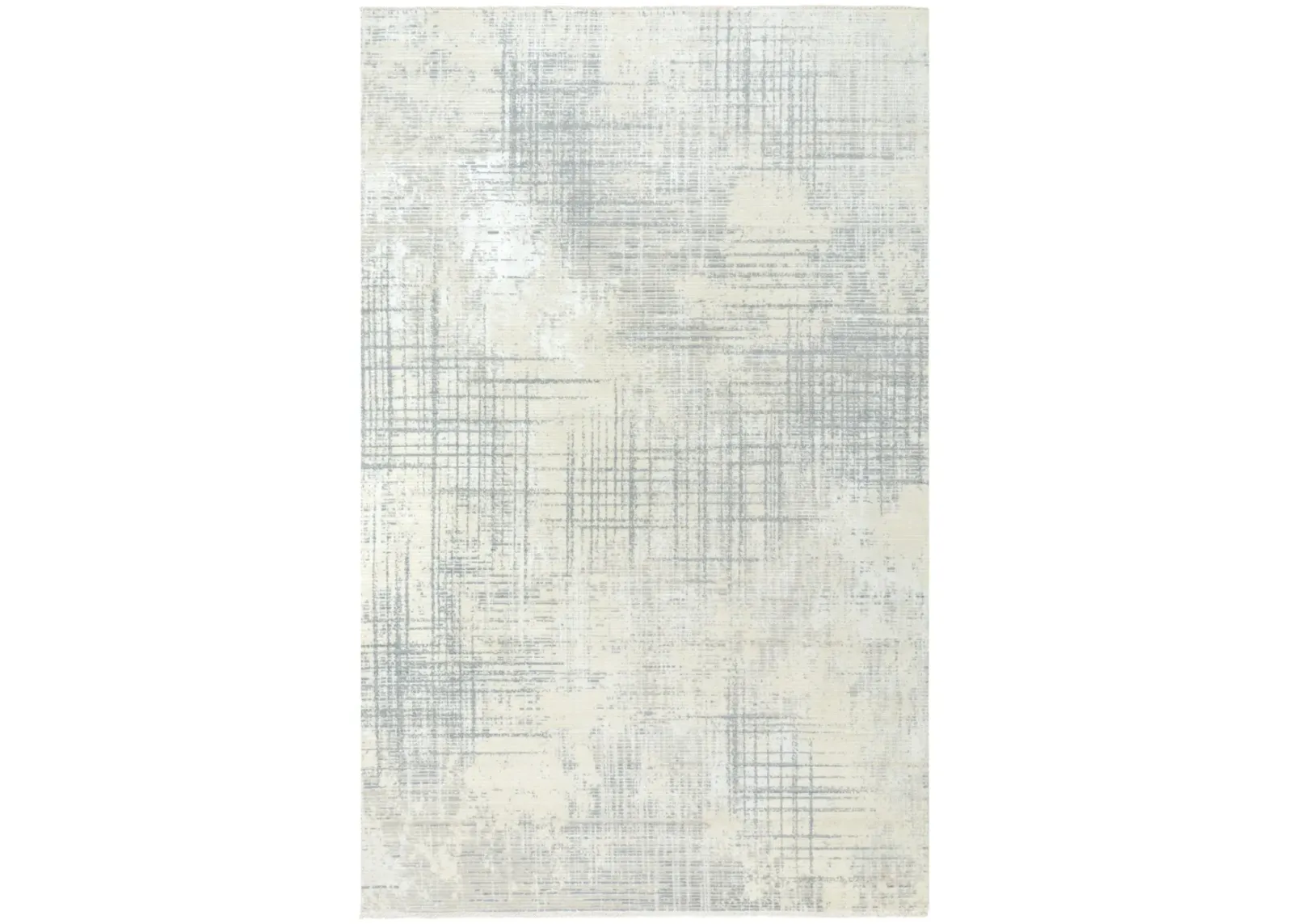 Couture Beige/Gray Abstract NZ Wool/Tencel Blend 8' x 10' Rectangle Rug