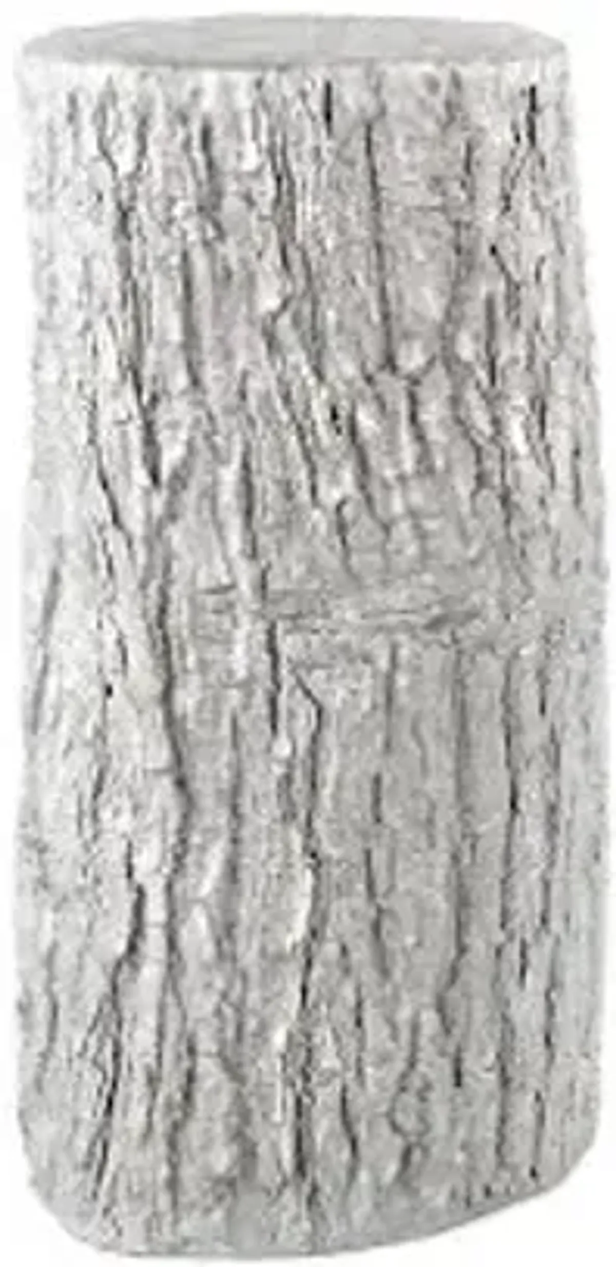 bark pedestal, silver leaf, sm