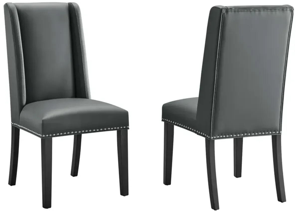 Baron Dining Chair Vinyl Set of 2