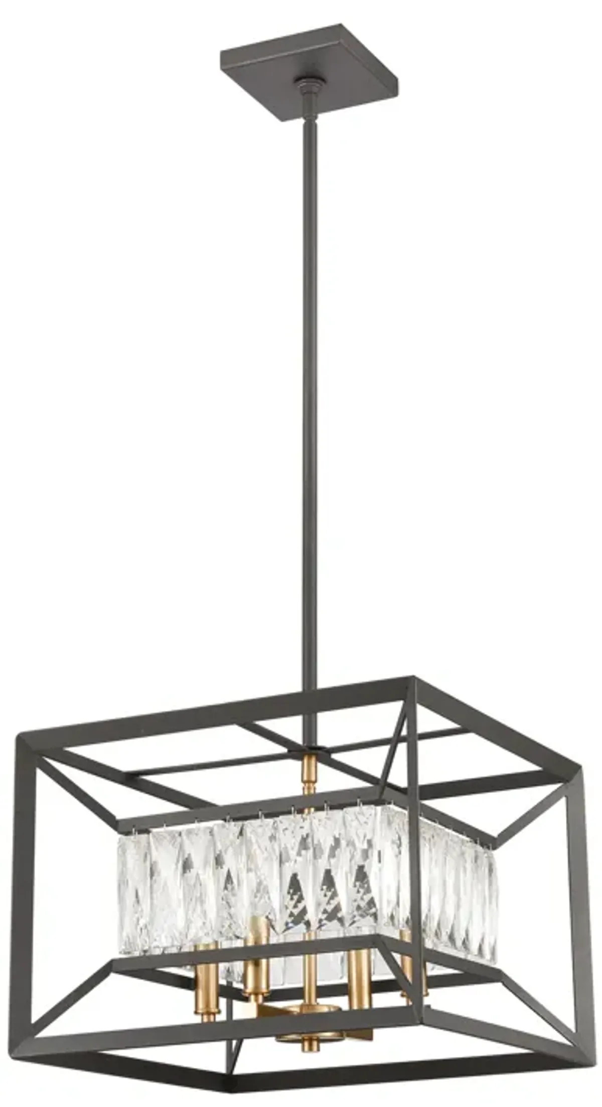 Starlight 15" Wide 4-Light Chandelier - Charcoal